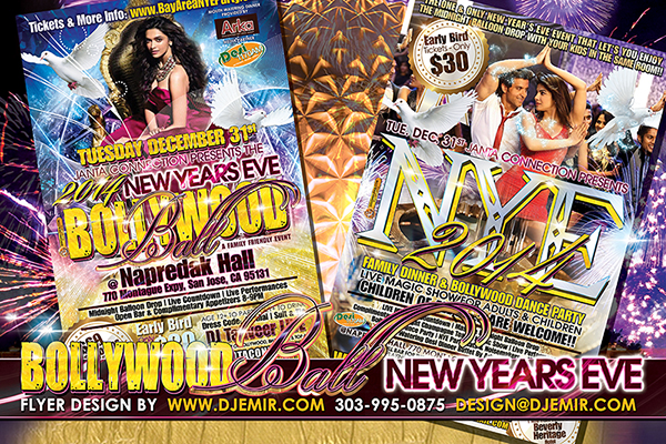 Bollywood New Year's Eve Flyer Design
