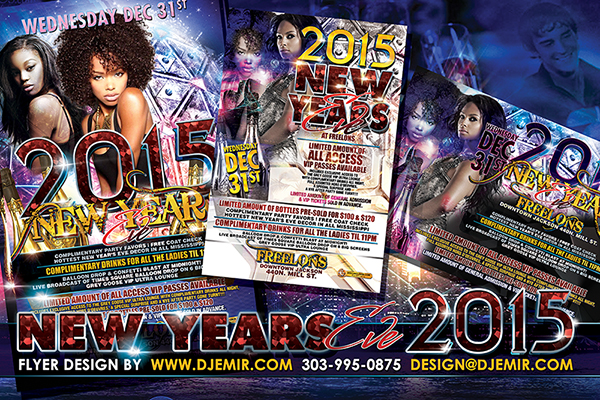 New Year's Eve 2015 Flyer Design