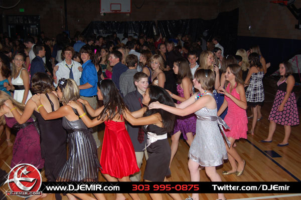 Kids form a Conga Line at Peak to Peak High School Homecoming 2009 w DJ Emir