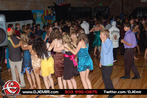 Kids form a Conga Line at Peak to Peak High School Homecoming 2009 w DJ Emir