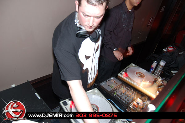 DJ Dangerous Dan The Punisher on the turntables at Denver Martini Ranch nightclub