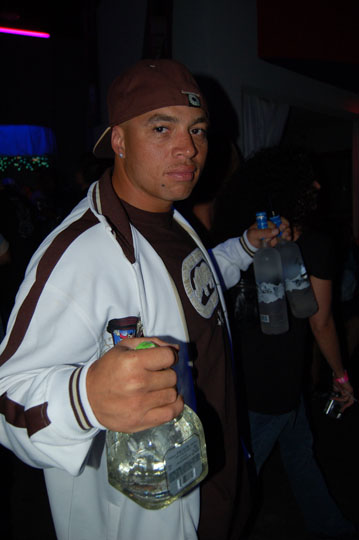 Laylow with Patron and Grey Goose Bottles