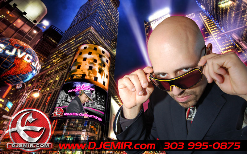 DJ Emir The Mixtape King in NY City Times Square