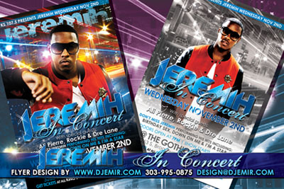 Amazing Flyer Design For Jeremih Concert