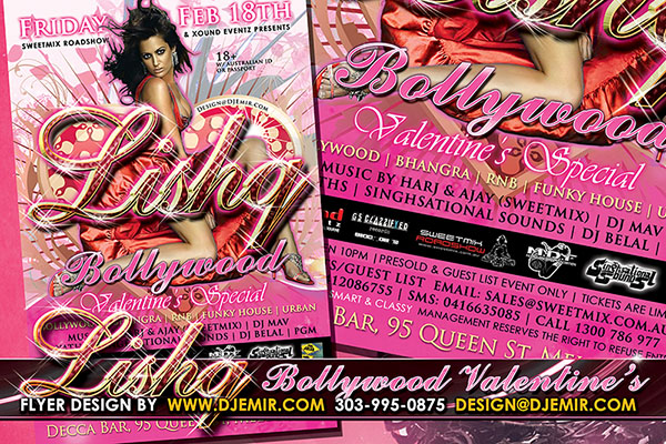 Lishq Bollywood Valentines Flyer Design