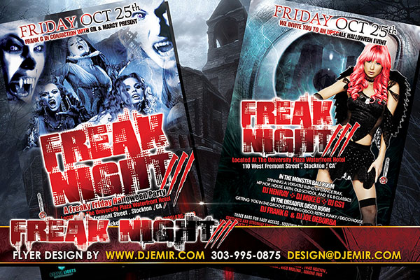 Freak Night 3 Halloween Flyer Design