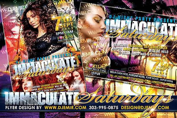 Immaculate Saturdays Flyer design