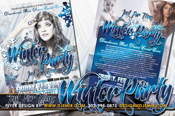 Winter Party Flyer Design