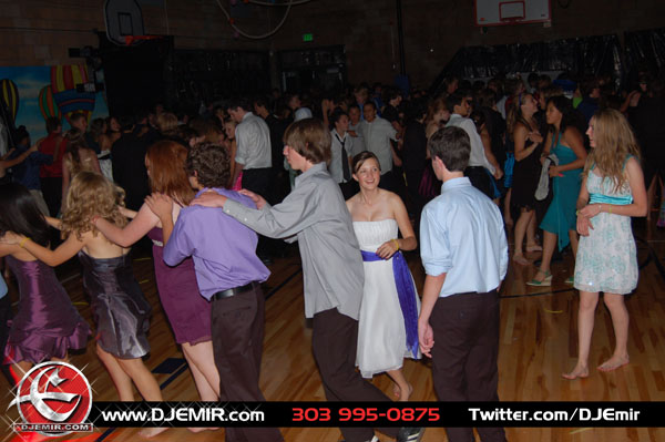 Kids form a Conga Line at Peak to Peak High School Homecoming 2009 w DJ Emir