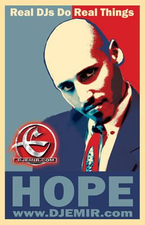 DJ Emir Obama Campaign Poster Design